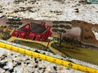 Vintage Saw Blade Folk Art Hand Painted Country Red Barn House Bird Floral