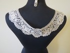 Antique Handmade Silk Lace Dress Collar Maltese Cross Bobbin Wheat Ears Beige