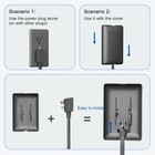 Cabocasa 3ft Ultra Flat Plug Extension Cord Power Strip With 3 Ft  Black-down