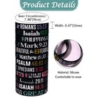 12pcs Christian Jesus Bible Verse Silicone Bracelet Adjustable Elastic Wristband