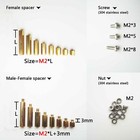 25 50 100pcs Brass M2 M3 Hex Column Standoff Support Spacer Screw Nut Pcb Board