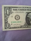 2017a  1 Star Note Fancy Uneven Print Ink Error Bleed One Dollar 