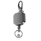 Keychain Badge Reel Clip 1pc Gray Retractable Belt Holder