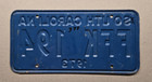      1973 South Carolina  passenger  License Plate  ffk 194 