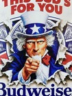 Budweiser Beer Uncle Sam Sign - Retro 1990   s - Nostalgia Bud Light