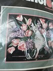 Vintage Dimensions Needlepoint Kit Lilacs And Tulips Persian Wool New- Read
