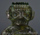 8  Old Chinese Bronze Ware Dynasty Palace Sanxingdui Kneeling Person Statue