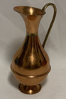 Vintage Copper Brass Pitcher 9  Curved Handle With Ring