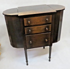 Antique 29  Imperial Solid Mahogany Martha Washington 3-drawer Sewing Cabinet