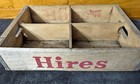 Vintage Hires Root Beer Wooden Soda Crate Grand Rapids Michigan Red Advertising