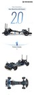 Pmm Racing 2 0 1 10rwd Rc Drift Car Chassis Kit Carbon Fiber Steering Blue Black