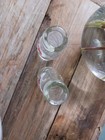 Vintage Set Pepsi Cola Salt And Pepper Shakers Clear Glass Bottle Shape 3 