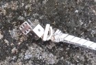 Tiny Silver Open Salt Dip  Cellar  Dish Spoon W dice  Gambling 