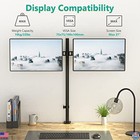 Extra Tall Dual Lcd Monitor Desk Mount For 2 Screens Up To 27   22 Lbs arm