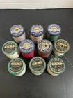 Vintage Lot 10 Green  blue Wooden Spools Sewing Thread Cord Coat clark   s J p Usa