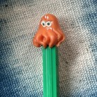 Vintage 70s Orange Octopus Pez Dispenser Green Stem No Feet Made In Austria 3 4