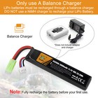 11 1v 2000mah Airsoft Stick Battery 30c Lipo Battery With Mini Tamiya Connector