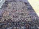 9 Ft X 12 Ft  Gorgeous Estate  Antique Handmade Ivory Field Carpet Rug Ca 1930