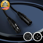 Dmx Cable 25 Ft  Flexible 3 Pin Signal Xlr Male To Female Wire