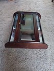 Beautiful Mirror Curved Glass Showcase Display Case Curio Cabinet 