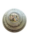 Powder Puff Box Victorian Aluminum Round Vanity Vintage