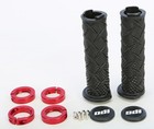 Odi Xtreme Lock-on Atv Grips Black red Clamp 130mm Pair