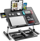 Laptop Bed Tray Desk  X-large Adjustable Laptop Table  Foldable Laptop Desk W   