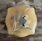 Vintage Alabaster Vanity Trinket Jewelry Powder Hinged Box Floral Italy