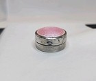 Antique Nussbaum   Hunold Pink Guilloche Sterling Pill Box compact Pendant 