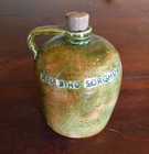 Vintage Red Bird Sorghum Jug Moonshine Crock - Not Very Old  But Not Too Recent