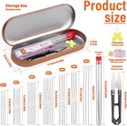 32 Pcs Beading Needles Set - Collapsible Big Eye  Twisted Wire Seed Beading