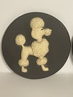 Vintage Pair Of Poodle Chalkware Hangings-mcm  Miller Studio
