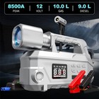 8500a Car Jump Starter With Air Compressor   950lm Led Light Peak Portable Pack