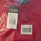 Chaps Boys Pullover Sweater Red 100  Cotton Knit Long Sleeve M