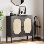 Buffet Cabinet Wood Storage Sideboard Cabinet With Door  shelves For Living Room