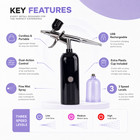 Cordless Airbrush Kit With Compressor 3 Speed Usb Nail Cake Makeup Model Paint