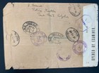 1943 Haifa Palestine Censored Registered Cover To Chestnut Usa