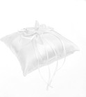 Cosmos Satin Bridal Wedding Ring Bearer Pillow 1 Count  pack Of 1   White 