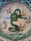 Chinese Porcelain Decorative Handpainted 10    Plate Dragon With Water Wave Edge
