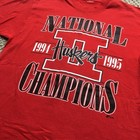 Vintage Nebraska Cornhuskers Shirt Mens Large Ncaa Football National Champions 9