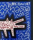 Keith Haring Painting  On Vintage Unique Canvas Signed Nyc Pop Shop