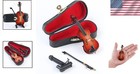 Exquisite 3 94  Miniature Wooden Violin With Velvet-lined Case - Vintage Charm