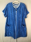 Vtg Gloria Fashion Blue white Terry Cloth Romper With Matching Jacket Usa Made