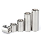 M4 M5 M6 Round Connector Nuts Threaded Sleeve Rod Bar Stud Long Nut A2 Stainless