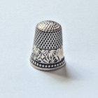 Antique Ketcham   Mcdougall Sterling Thimble - Broad Band Palmette  Size 7