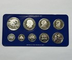 1981 Jamaica 9 Coin Proof Set       5 And  10 Silver Coins       959 Oz Asw     