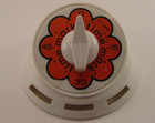 Vintage Mark Time One Hour Timer Daisy Orange Flower 1960s Retro Kitchen