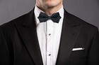 Flairs New York Gentleman s Diamond Pointed Bow Tie Only Midnight Black Paisley