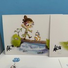 6 Agnes Garbowska Signed Autographed Postcards Star Wars Rey Bb8 Calvin   Hobbes