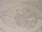 Vintage Master Designs Hand Drawn Rug Hooking Canvas Heritage Eagle 28 5  X 42 